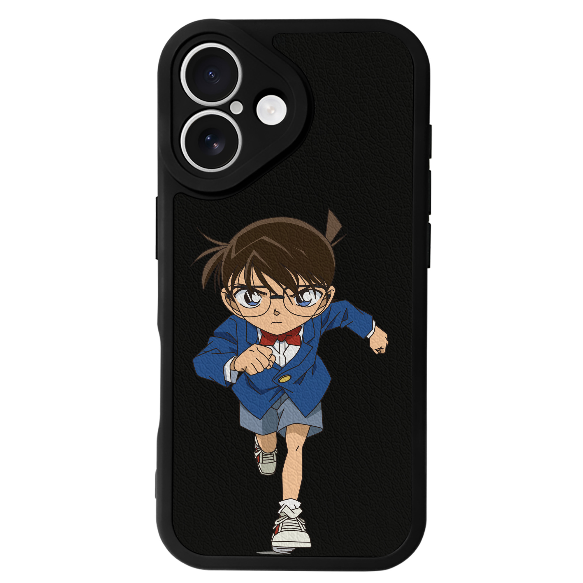 （画像用） 名探偵コナン 江戸川 コナン Detective Conan Conan Edogawa 【iPhone 16シリーズ対応】シリコンスマホケース（レザー調） 材質：シリコン